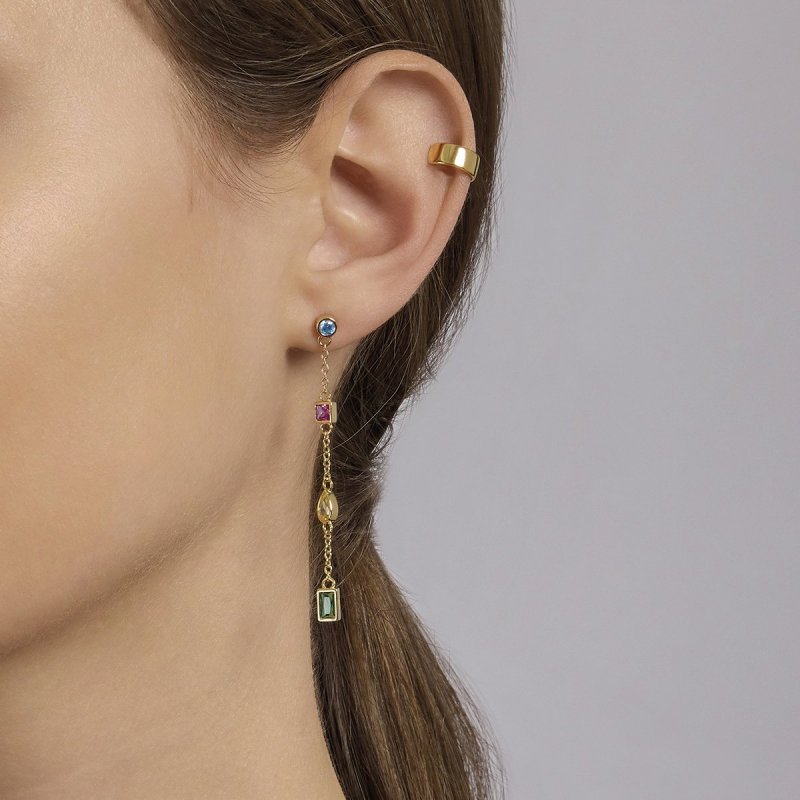 Mabina - Orecchini Argento - Zirconi Multicolor