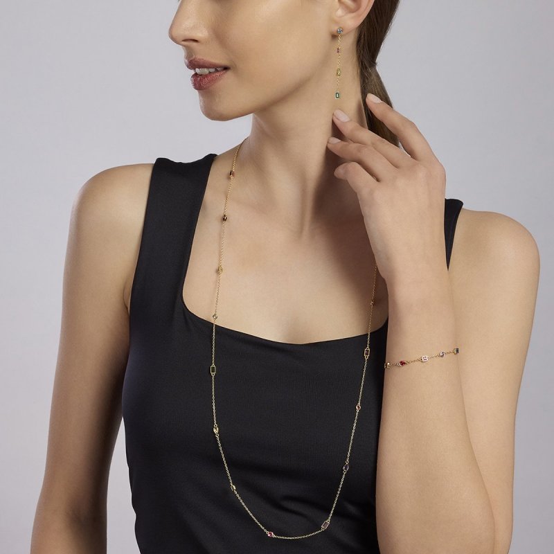 Mabina - Orecchini Argento - Zirconi Multicolor