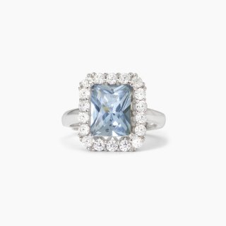 Mabina - Anello Argento - Acquamarina Sintetica - Zirconi