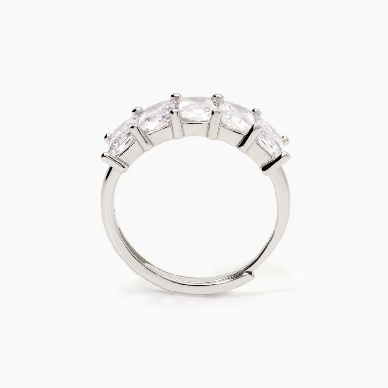Mabina - Anello In Argento 925 Zirconi - Regolabile