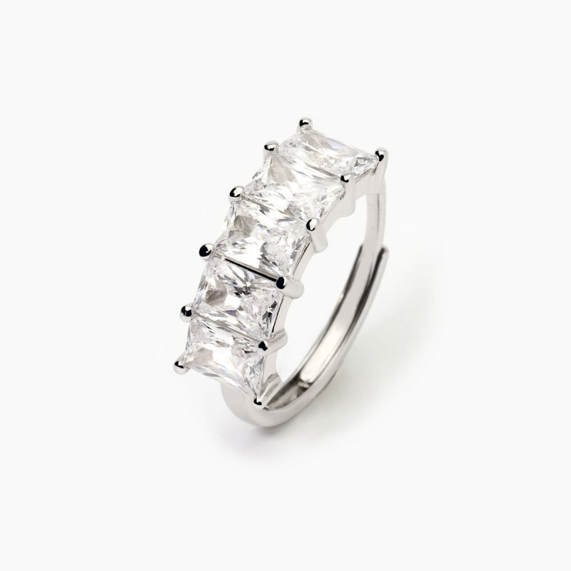 Mabina - Anello In Argento 925 Zirconi - Regolabile