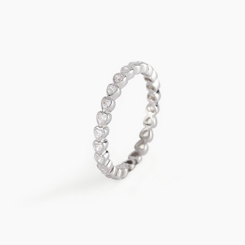 Mabina - Anello Argento 925 - Cuore Zirconi