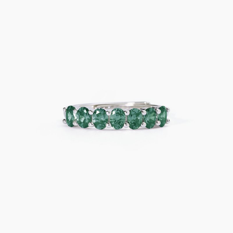Mabina - Anello In Argento - Smeraldi Sintetici