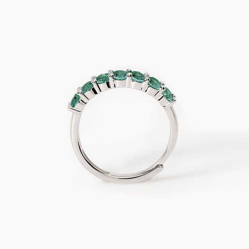 Mabina - Anello In Argento - Smeraldi Sintetici