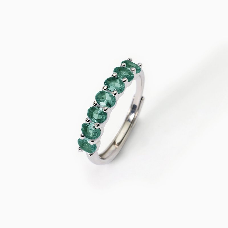 Mabina - Anello In Argento - Smeraldi Sintetici