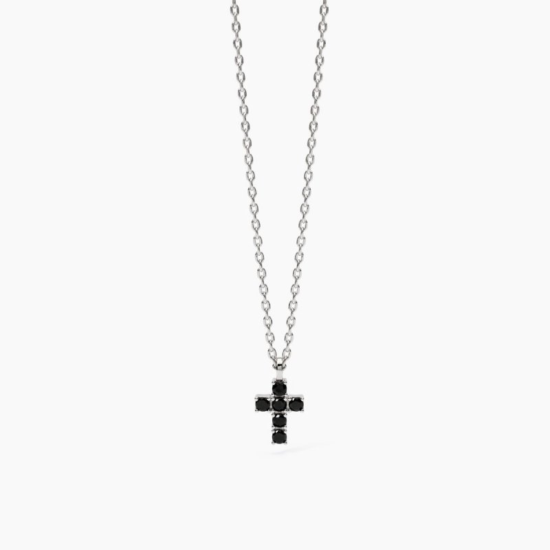 Mabina - Collana In Argento 925 - Zirconi Neri