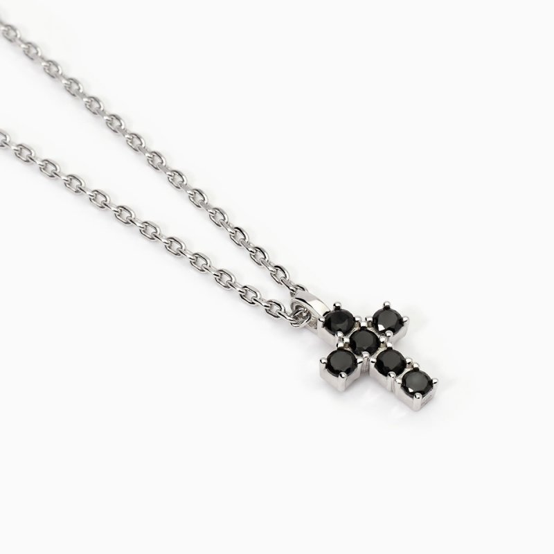 Mabina - Collana In Argento 925 - Zirconi Neri