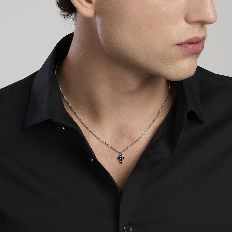 Mabina - Collana In Argento 925 - Zirconi Neri