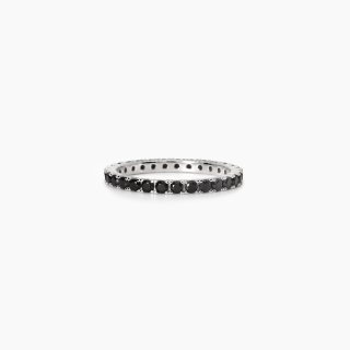 Mabina - Anello In Argento 925 - Zirconi Neri