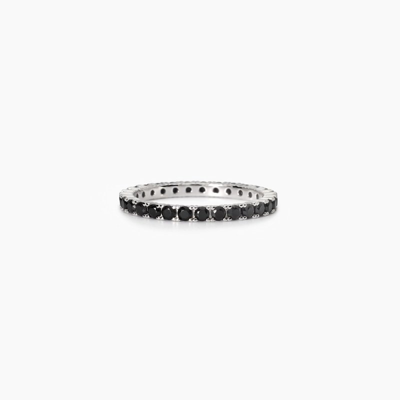 Mabina - Anello In Argento 925 - Zirconi Neri