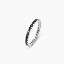 Mabina - Anello In Argento 925 - Zirconi Neri