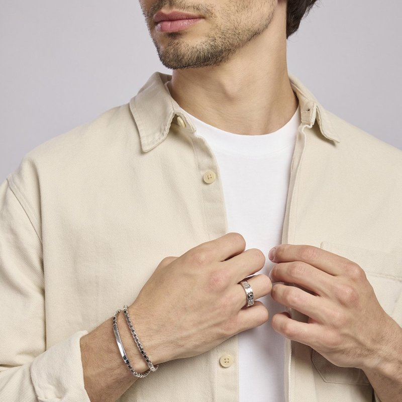 Mabina - Anello Argento 925 - Maglia Groumette