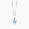 Mabina - Girocollo Argento 925 - Acquamarina Sintetica