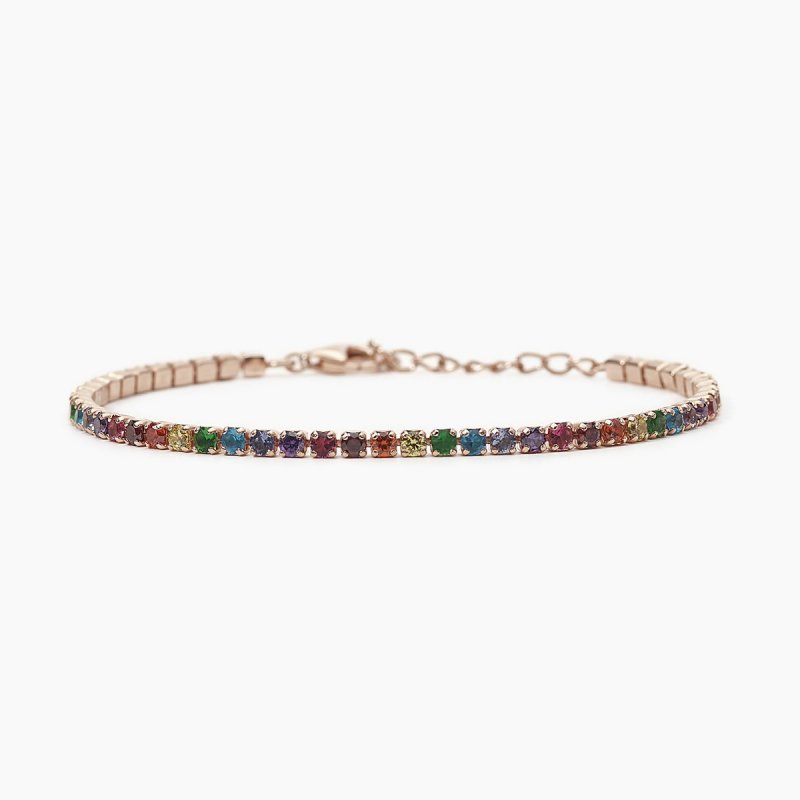 Mabina - Bracciale Argento 925 - Oro Rosa - Zirconi