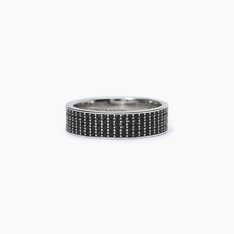 Mabina - Anello In Argento 925 - Zirconi Neri