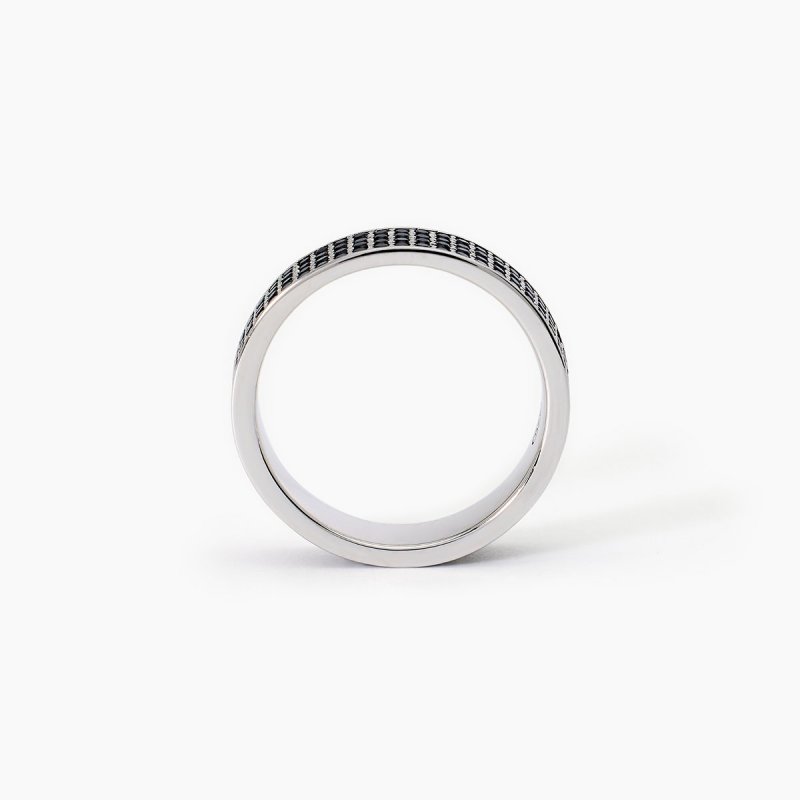 Mabina - Anello In Argento 925 - Zirconi Neri