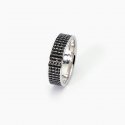 Mabina - Anello In Argento 925 - Zirconi Neri