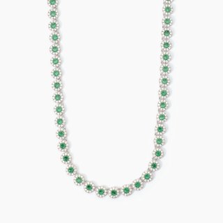 Mabina - Girocollo In Argento 925 - Smeraldo Sint