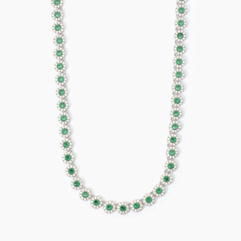 Mabina - Girocollo In Argento 925 - Smeraldo Sint