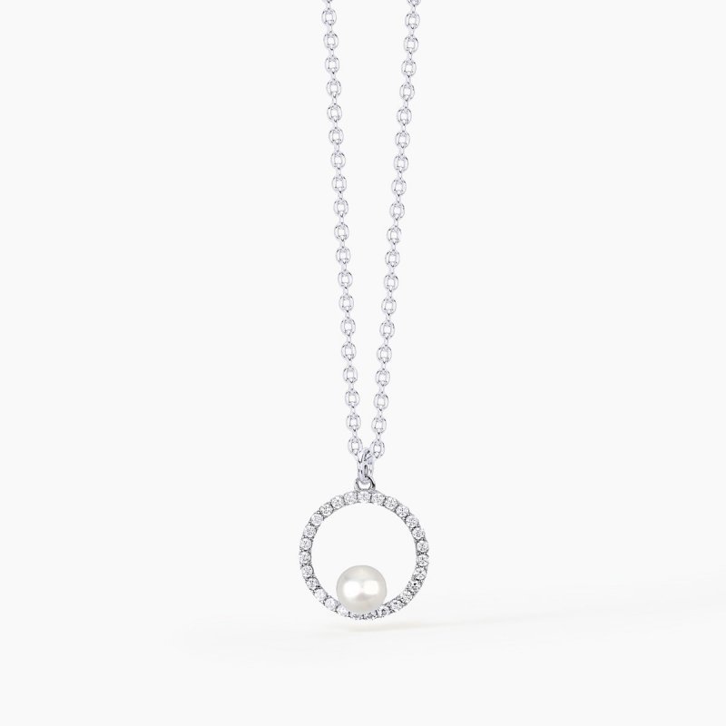 Mabina - Girocollo In Argento 925 - Zirconi - Perle