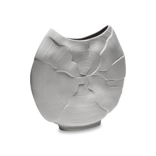 Henriette - Vaso Increspato Bianco - Porcellana