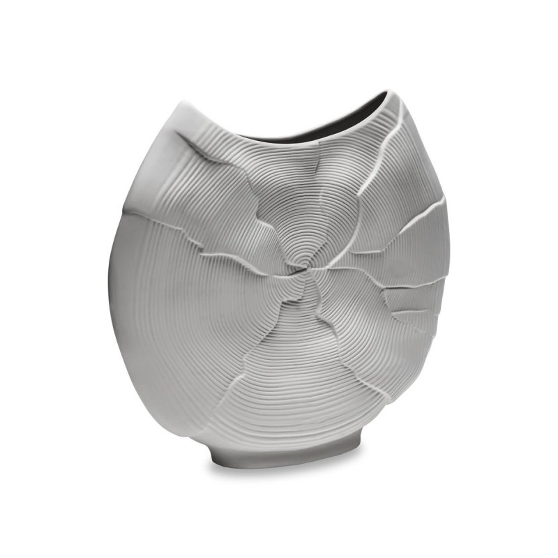 Henriette - Vaso Increspato Bianco - Porcellana