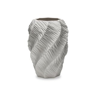 Henriette - Vaso Onde Bianco - Porcellana Mat