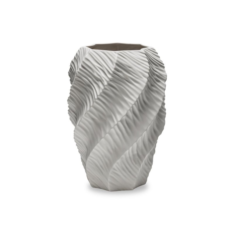 Henriette - Vaso Onde Bianco - Porcellana Mat
