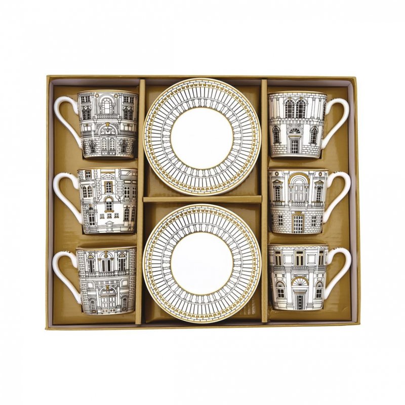Easy Life - Set Tazzine Palazzo - Porcellana - 100Ml