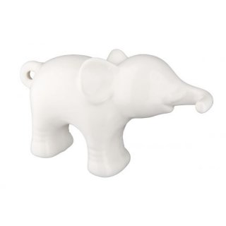 Figura, Elefante, Porcellana, bianco.