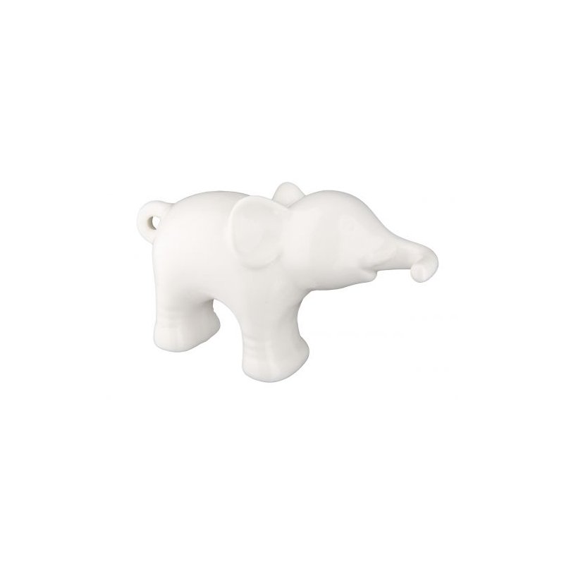 Figura, Elefante, Porcellana, bianco.