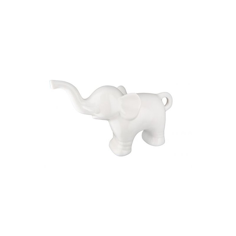 Figura, Elefante, Porcellana, bianco.
