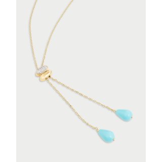 Collana Statement Saliscendi Turchese