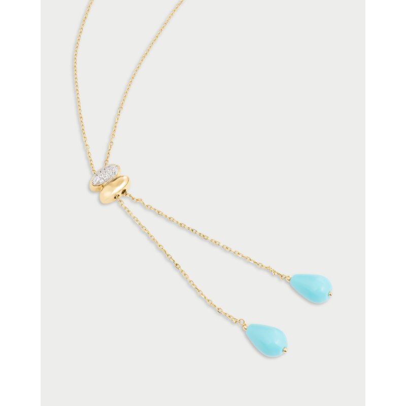 Collana Statement Saliscendi Turchese