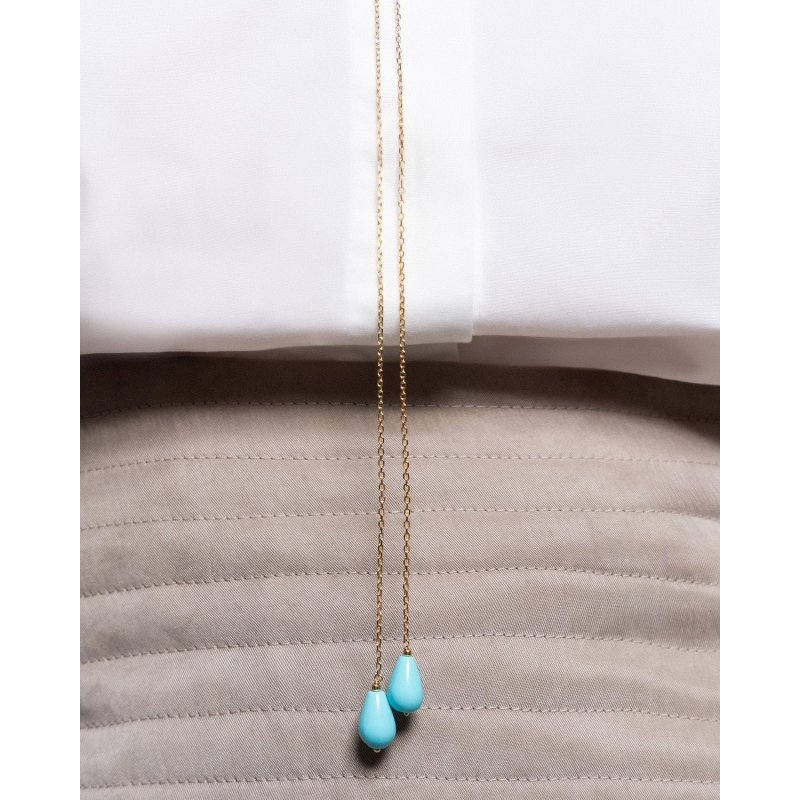 Collana Statement Saliscendi Turchese