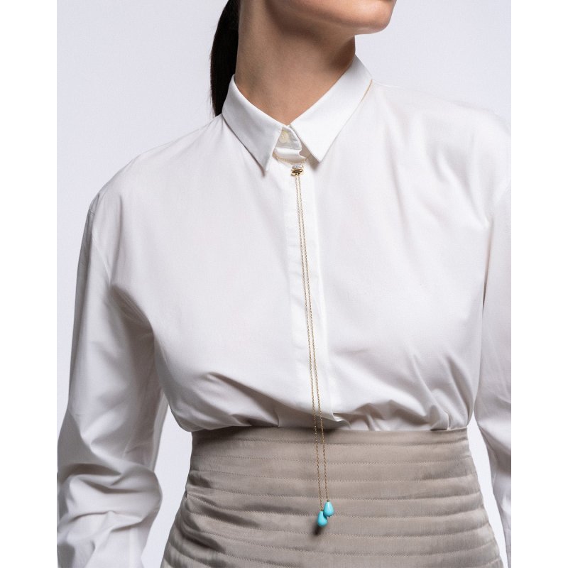 Collana Statement Saliscendi Turchese