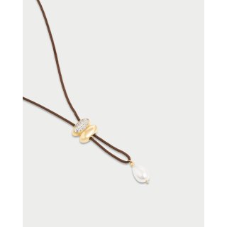 Collana Tessuto Saliscendi Perla
