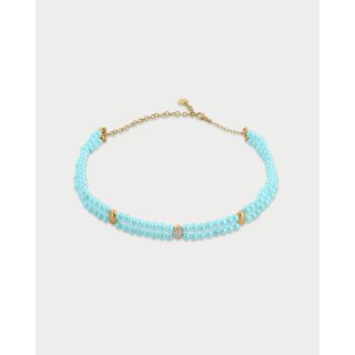 Choker Elastico Tripla Ellissi Turchese