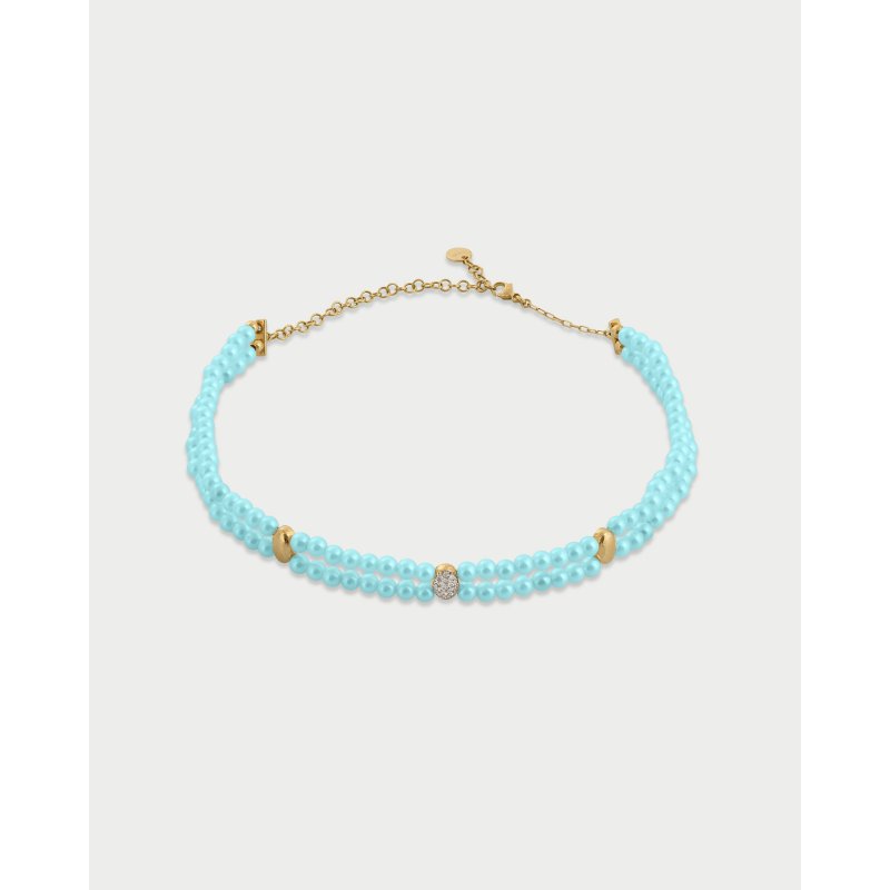Choker Elastico Tripla Ellissi Turchese