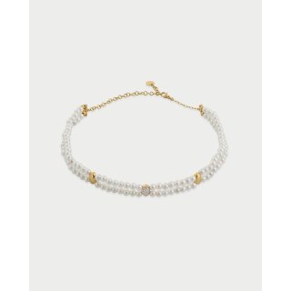 Choker Elastico Tripla Ellissi Perla