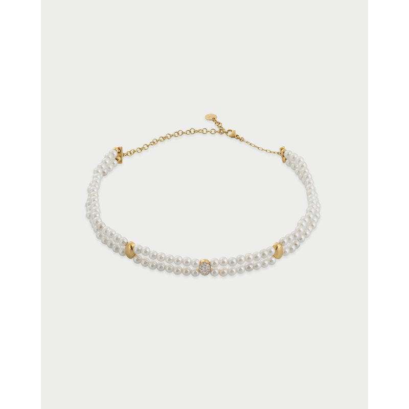 Choker Elastico Tripla Ellissi Perla