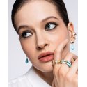 Anello Elastico Tripla Ellissi Turchese
