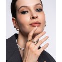 Anello Elastico Tripla Ellissi Perla