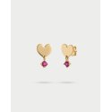 Orecchino Lobo Cuore Con Punto Luce