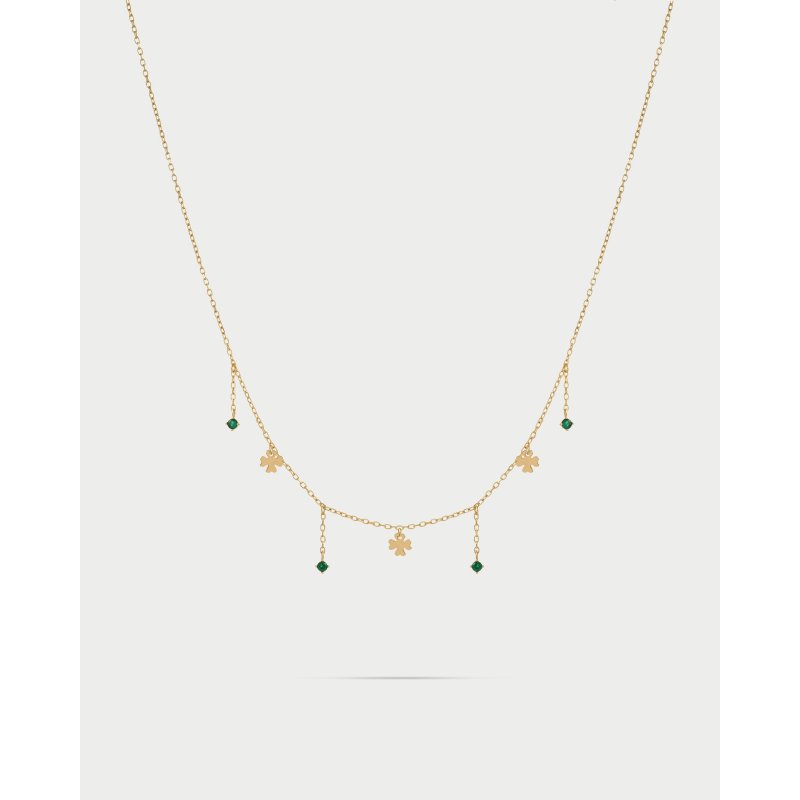 Girocollo 3 Mini Quadrifogli E Punti Luce Line