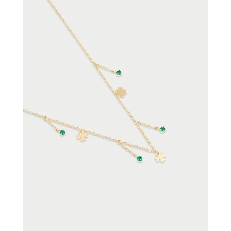 Girocollo 3 Mini Quadrifogli E Punti Luce Line