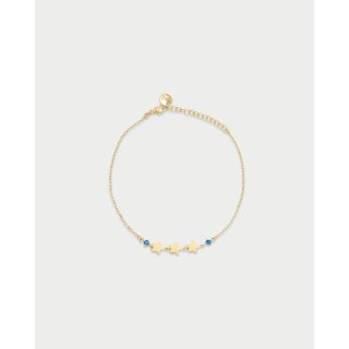 Bracciale 3 Stelle E Punto Luce Blu