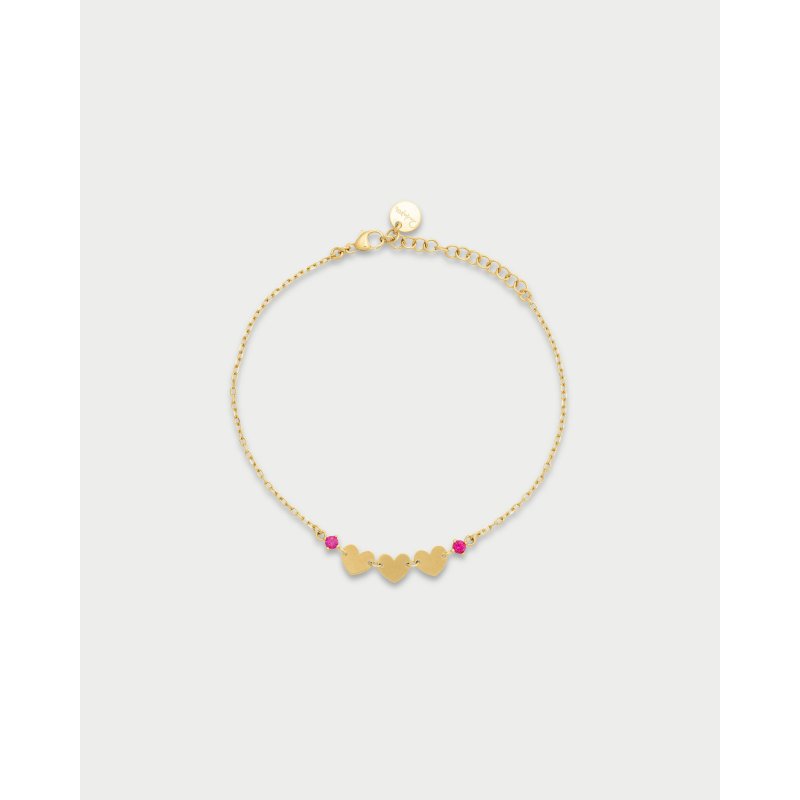 Bracciale 3 Cuori E Punto Luce