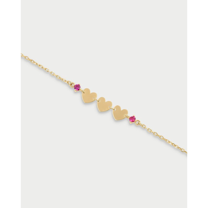 Bracciale 3 Cuori E Punto Luce