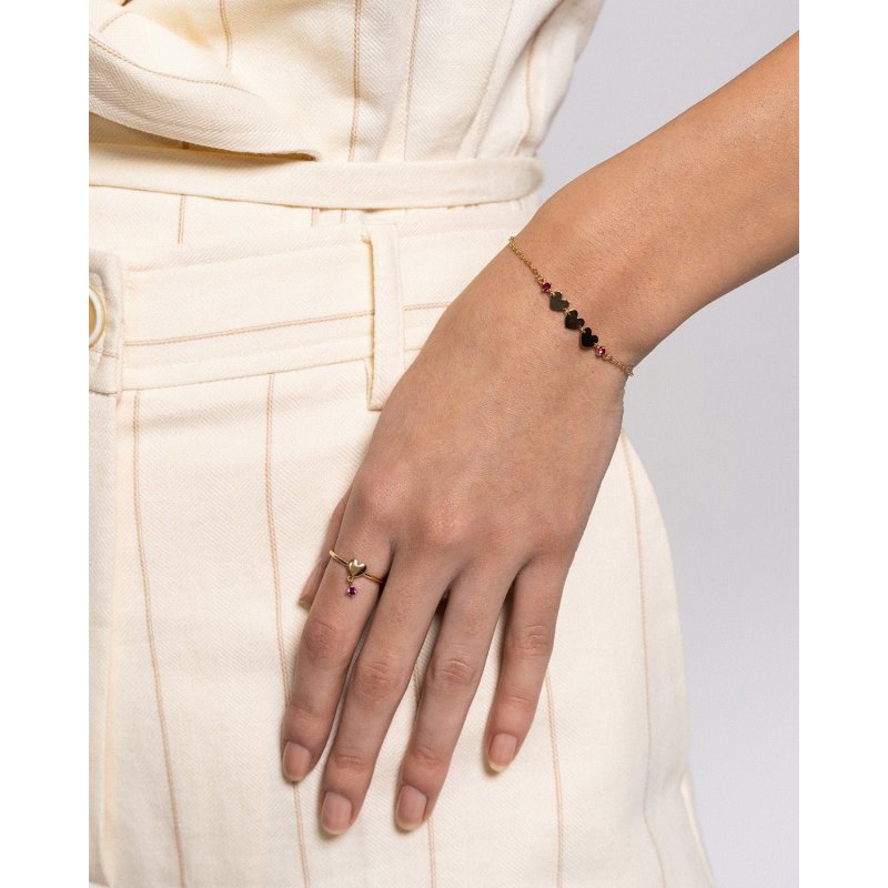 Bracciale 3 Cuori E Punto Luce